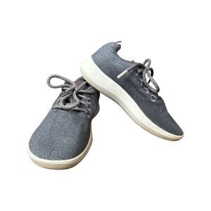 Women’s Allbirds Wool Runners Lace Up Grey White WR Athletic Sneakers Size 7
